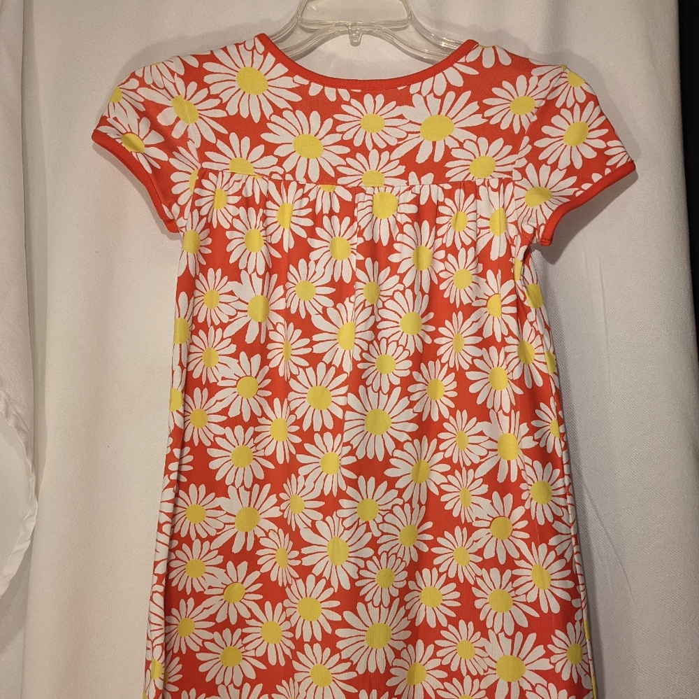 Hanna Andersson orange, white and yellow dress size 130